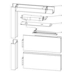 Dorma Slide Arm, Steel Door and Frame — Hinges/Pivots, Complete Overhead Closer
